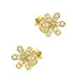 Beautiful Flower CZ Silver Stud Earring STS-6550